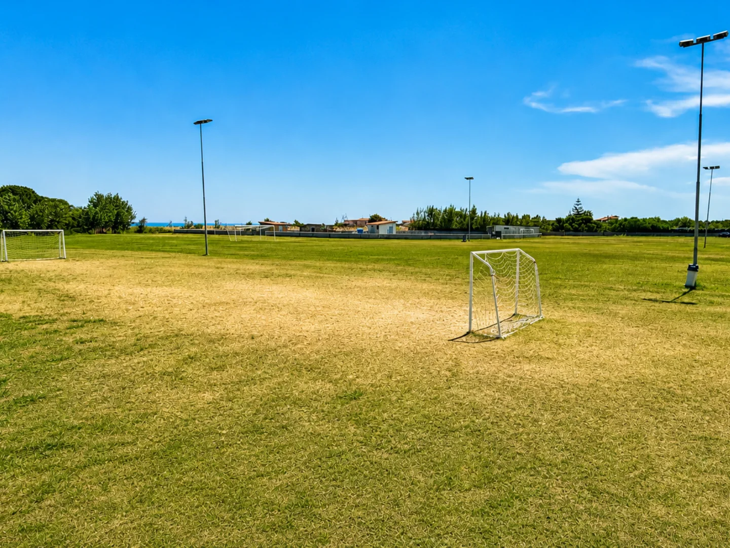 Il campo da calcio del Santa Cristina Village.